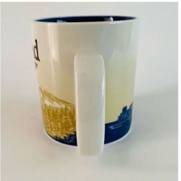 Starbucks Portland Collectible Coffee Cup Cream  City Mountains 20 Oz Logo Mug - Picture 3 of 9